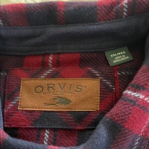 Orvis Red and Black Checkered Shirt